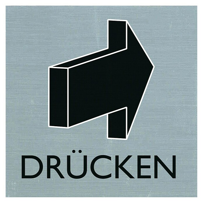Pickup Aufkleber (Motiv: Drücken, L x B: 80 x 80 mm)