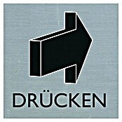 Pickup Aufkleber (Motiv: Drücken, L x B: 80 x 80 mm)