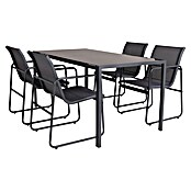 Sunfun Set vrtnog namještaja Daisy  (5 -dij., Crna) | BAUHAUS