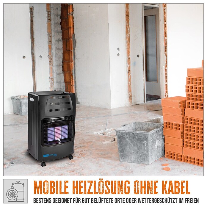 Güde Gasheizofen GGH 4200 K (L x B x H: 45 x 42,5 x 76 cm, Stahl, Schwarz) | BAUHAUS