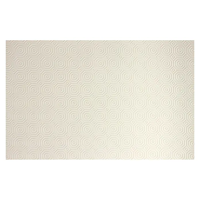 D-c-fix Tischdecke Padua - 1,4 x 15 m, Rechteckig, Kunststoff, Weiß - Hellbeige Antirutschmatte mit geprägtem oktogonalem Geometriemuster.