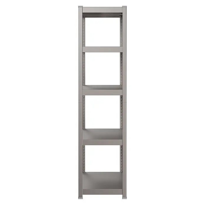 Metallregal - H x B x T: 180 x 100 x 45 cm, Traglast pro Boden: 50 kg, Anzahl Böden: 5 Stk., Stecken, Graphit - Graues Metallregal mit fünf verstellbaren Böden.