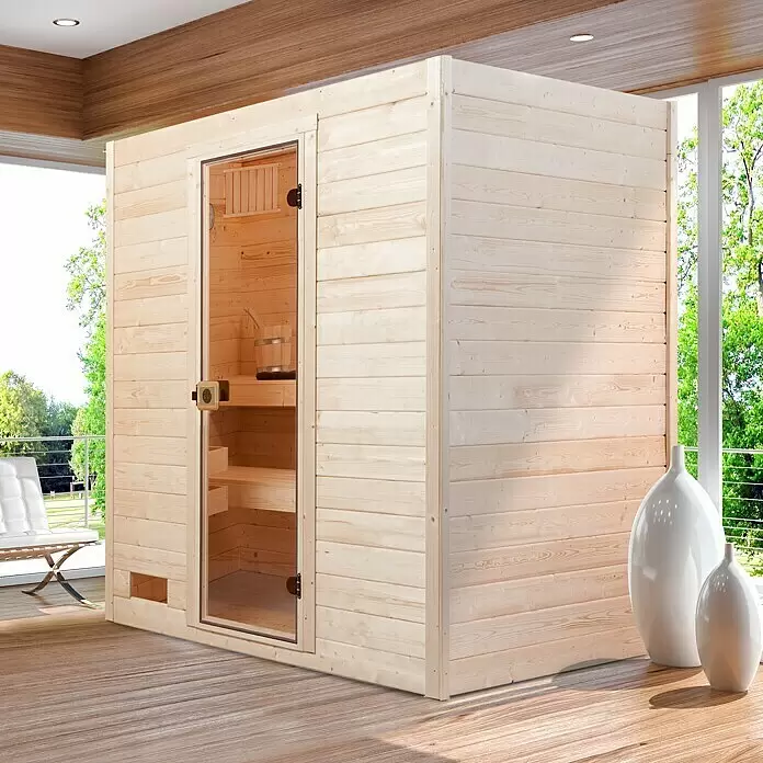 Weka Massivholzsauna Valida 2 GT - L x B x H: 139 x 189 x 203,5 cm