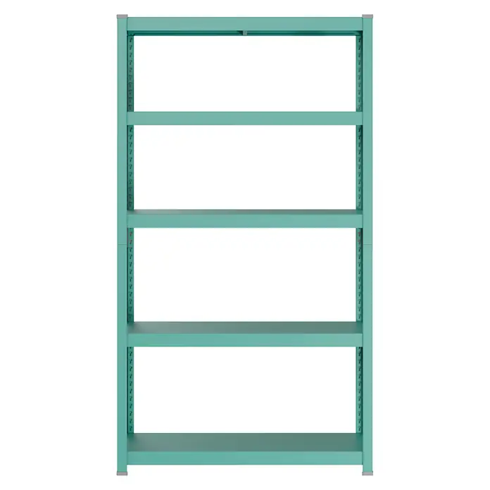 Metallregal - H x B x T: 180 x 100 x 45 cm, Traglast pro Boden: 50 kg, Anzahl Böden: 5 Stk., Stecken, Mint