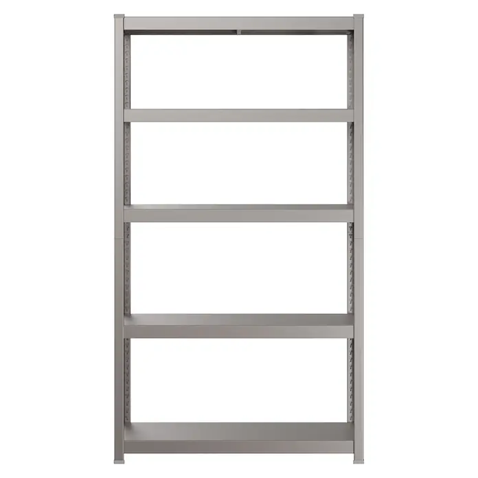 Metallregal - H x B x T: 180 x 100 x 45 cm, Traglast pro Boden: 50 kg, Anzahl Böden: 5 Stk., Stecken, Graphit