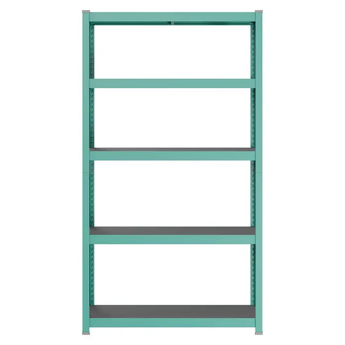 Metallregal - H x B x T: 180 x 100 x 45 cm, Traglast pro Boden: 200 kg, Anzahl Böden: 5 Stk., Stecken, Mint