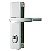 Abus Herraje de protección (Puerta principal, Aluminio, Grosor de puerta: 52 - 72 mm, Botón exterior, manilla interior, Forma placa: Cuadrado)