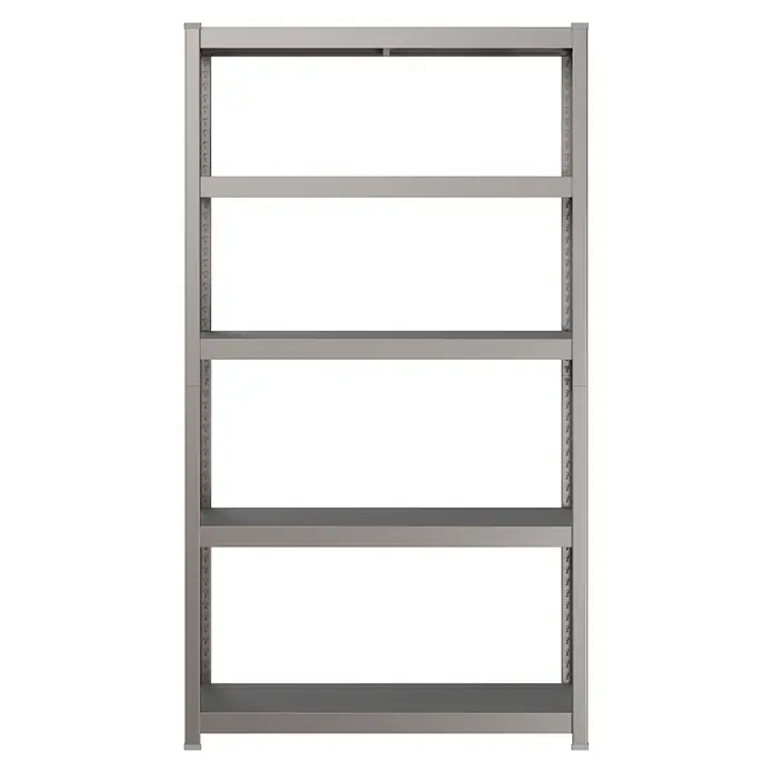 Metallregal - H x B x T: 180 x 100 x 45 cm, Traglast pro Boden: 200 kg, Anzahl Böden: 5 Stk., Stecken, Graphit