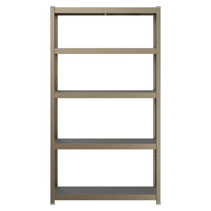 Metallregal - H x B x T: 180 x 100 x 45 cm, Traglast pro Boden: 200 kg, Anzahl Böden: 5 Stk., Stecken, Kupfer