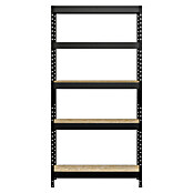 Regalux Metallregal Atlas (H x B x T: 180 x 90 x 40 cm, Traglast pro Boden: 230 kg, Anzahl Böden: 5 Stk., Stecken, Grau) | BAUHAUS