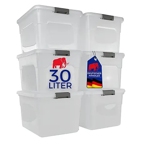 Proregal  Aufbewahrungsbox-Set 6er mit Deckel - Klein
