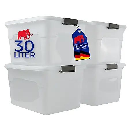 Proregal  Aufbewahrungsbox-Set 4er mit Deckel - Klein