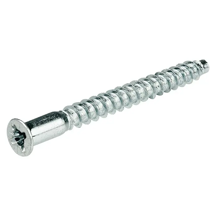 Stabilit Tornillo de unión - Ø x L: 5 x 50 mm - Tornillo plateado de cabeza avellanada con accionamiento de estrella y rosca gruesa.