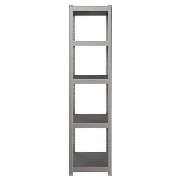 Metallregal - H x B x T: 180 x 100 x 45 cm, Traglast pro Boden: 200 kg, Anzahl Böden: 5 Stk., Stecken, Graphit - Graues Metallregal mit 5 verstellbaren Ablagen.
