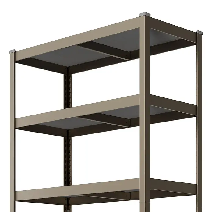 Metallregal - H x B x T: 180 x 100 x 45 cm, Traglast pro Boden: 200 kg, Anzahl Böden: 5 Stk., Stecken, Kupfer - Robustes Metallregal mit mehreren Ebenen.