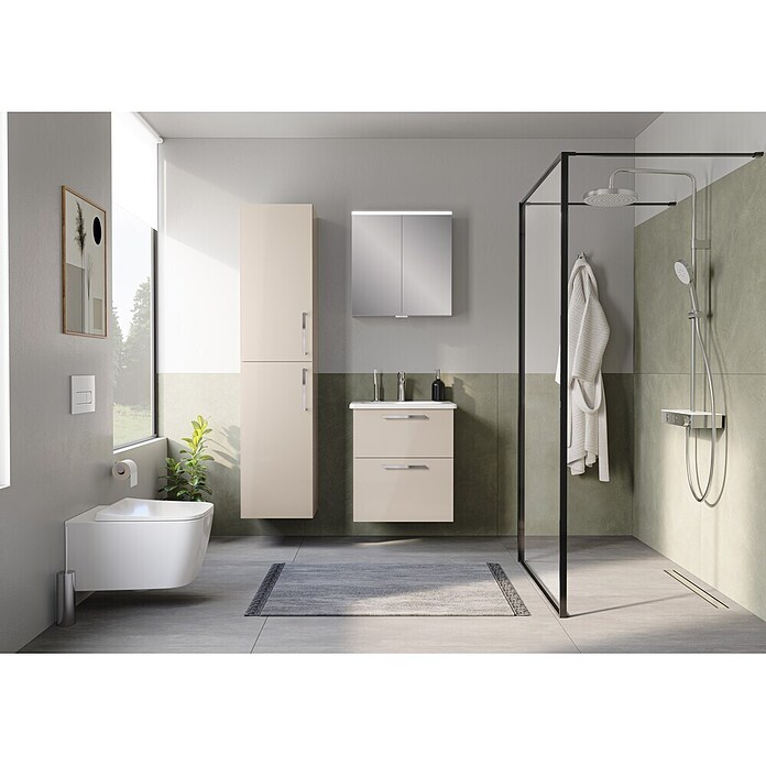 VitrA Bad-Hochschrank Root Flat (B x T x H: 42 x 36 x 180 cm, Sahara Beige) | BAUHAUS