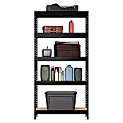 Regalux Metallregal Atlas (H x B x T: 180 x 90 x 40 cm, Traglast pro Boden: 230 kg, Anzahl Böden: 5 Stk., Stecken, Grau) | BAUHAUS