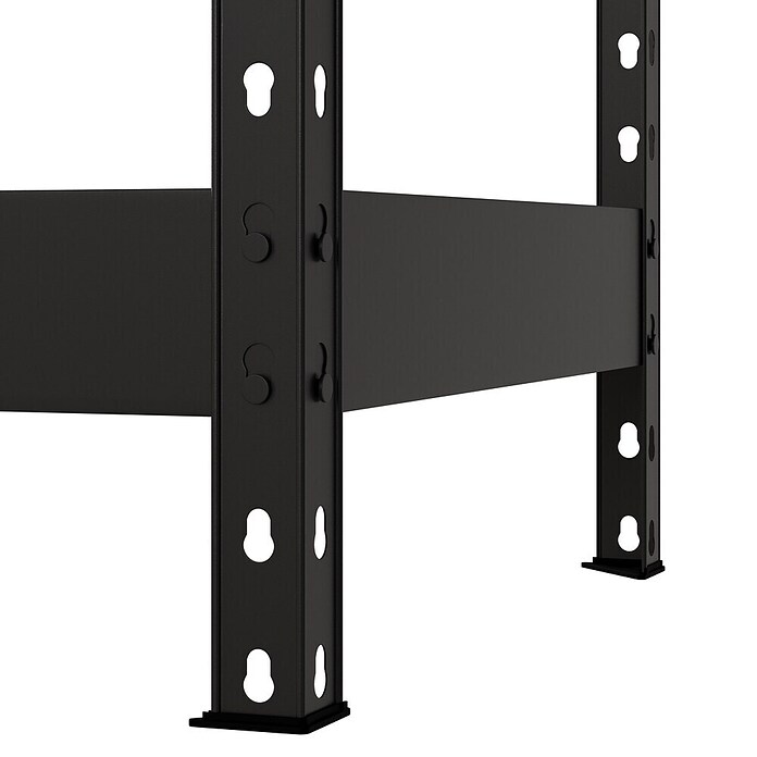 Regalux Metallregal Atlas (H x B x T: 180 x 90 x 40 cm, Traglast pro Boden: 230 kg, Anzahl Böden: 5 Stk., Stecken, Grau) | BAUHAUS