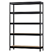 Regalux Metalen stellingkast Rivet Atlas (H x B x D: 180 x 120 x 40 cm, Draagvermogen per legbord: 230 kg, Aantal legborden: 5 st., Insteken, Grafietgrijs) | BAUHAUS
