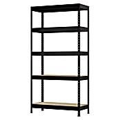 Regalux Metallregal Atlas (H x B x T: 180 x 90 x 40 cm, Traglast pro Boden: 230 kg, Anzahl Böden: 5 Stk., Stecken, Grau) | BAUHAUS