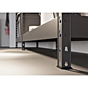 Regalux Metallregal Atlas (H x B x T: 180 x 90 x 40 cm, Traglast pro Boden: 230 kg, Anzahl Böden: 5 Stk., Stecken, Grau) | BAUHAUS