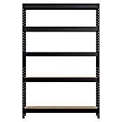 Regalux Metalen stellingkast Rivet Atlas (H x B x D: 180 x 120 x 40 cm, Draagvermogen per legbord: 230 kg, Aantal legborden: 5 st., Insteken, Grafietgrijs) | BAUHAUS
