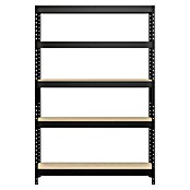 Regalux Metalen stellingkast Rivet Atlas (H x B x D: 180 x 120 x 40 cm, Draagvermogen per legbord: 230 kg, Aantal legborden: 5 st., Insteken, Grafietgrijs) | BAUHAUS