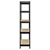 Regalux Metalen stellingkast Rivet Atlas (H x B x D: 180 x 120 x 40 cm, Draagvermogen per legbord: 230 kg, Aantal legborden: 5 st., Insteken, Grafietgrijs) | BAUHAUS