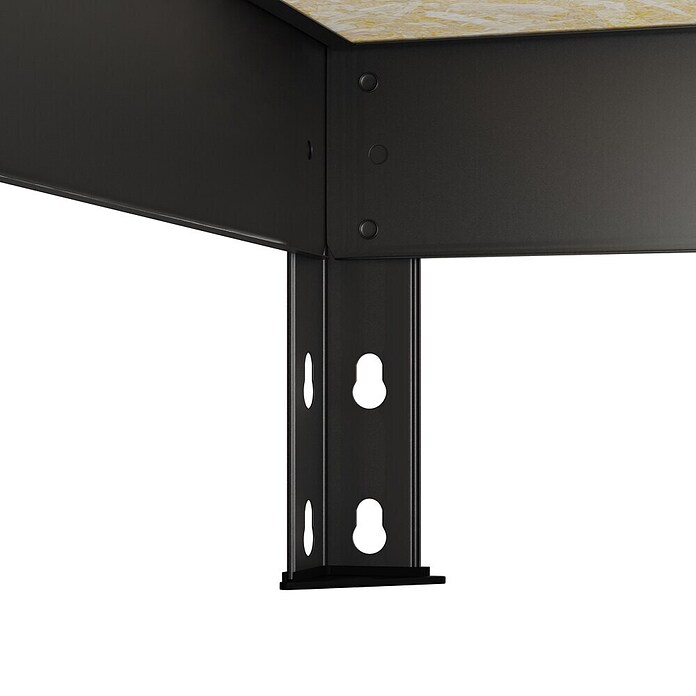 Regalux Metallregal Atlas (H x B x T: 180 x 90 x 40 cm, Traglast pro Boden: 230 kg, Anzahl Böden: 5 Stk., Stecken, Grau) | BAUHAUS
