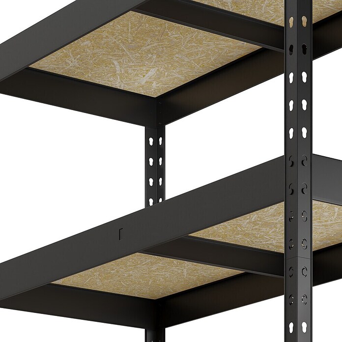 Regalux Metallregal Atlas (H x B x T: 180 x 90 x 40 cm, Traglast pro Boden: 230 kg, Anzahl Böden: 5 Stk., Stecken, Grau) | BAUHAUS