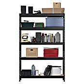 Regalux Metalen stellingkast Rivet Atlas (H x B x D: 180 x 120 x 40 cm, Draagvermogen per legbord: 230 kg, Aantal legborden: 5 st., Insteken, Grafietgrijs) | BAUHAUS