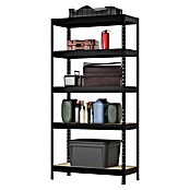 Regalux Metallregal Atlas (H x B x T: 180 x 90 x 40 cm, Traglast pro Boden: 230 kg, Anzahl Böden: 5 Stk., Stecken, Grau) | BAUHAUS
