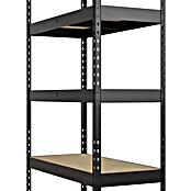 Regalux Metallregal Atlas (H x B x T: 180 x 90 x 40 cm, Traglast pro Boden: 230 kg, Anzahl Böden: 5 Stk., Stecken, Grau) | BAUHAUS