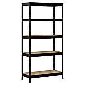Regalux Metallregal Atlas (H x B x T: 180 x 90 x 40 cm, Traglast pro Boden: 230 kg, Anzahl Böden: 5 Stk., Stecken, Grau) | BAUHAUS