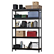 Regalux Metalen stellingkast Rivet Atlas (H x B x D: 180 x 120 x 40 cm, Draagvermogen per legbord: 230 kg, Aantal legborden: 5 st., Insteken, Grafietgrijs) | BAUHAUS