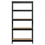 Regalux Metallregal Atlas (H x B x T: 180 x 90 x 40 cm, Traglast pro Boden: 230 kg, Anzahl Böden: 5 Stk., Stecken, Grau) | BAUHAUS