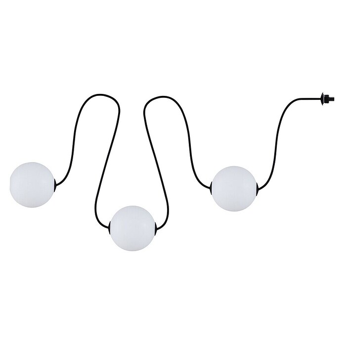 Paulmann Plug & Shine Erweiterungs-Set Naima (Schwarz, Länge: 1,7 m, Anzahl Leuchtmittel: 3 Stk., Warmweiß) | BAUHAUS