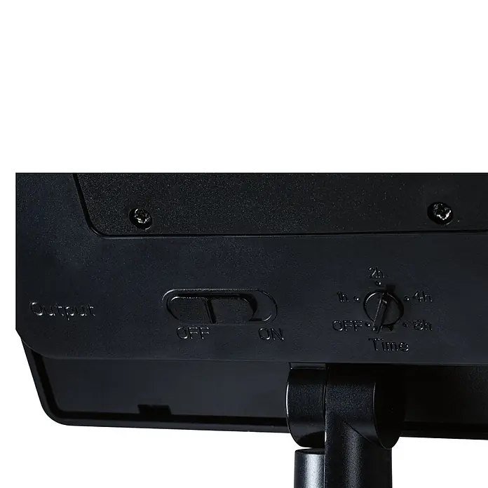 Paulmann Plug & Shine Solarmodul - L x B x H: 5,6 x 18,4 x 41,8 cm - Schwarzes Elektronikgerät aus strukturiertem Kunststoff mit EIN/AUS-Schalter und Drehregler für 1h, 2h, 4h, 8h oder AUS.