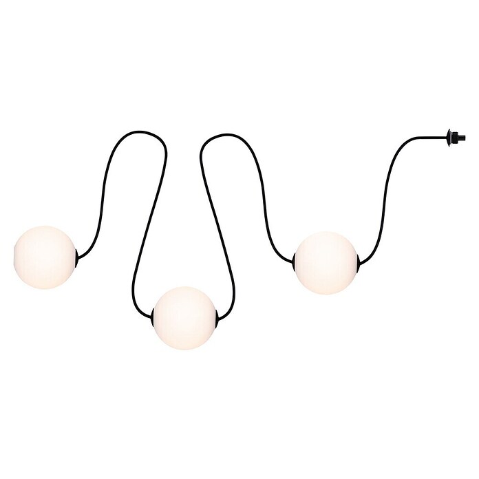 Paulmann Plug & Shine Erweiterungs-Set Naima (Schwarz, Länge: 1,7 m, Anzahl Leuchtmittel: 3 Stk., Warmweiß) | BAUHAUS