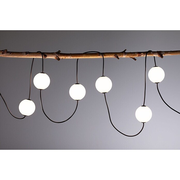 Paulmann LED-Lichterkette Taina (Außen, Lichtfarbe: Warmweiß, Anzahl Leuchtmittel: 6 Stk., Solarbetrieben, Länge: 5,8 m) | BAUHAUS