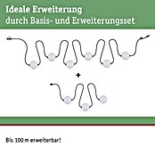 Paulmann Plug & Shine LED-Lichterkette Naima (Außen, Warmweiß, Anzahl Leuchtmittel: 6 Stk., Länge: 5,8 m, Netzbetrieben) | BAUHAUS
