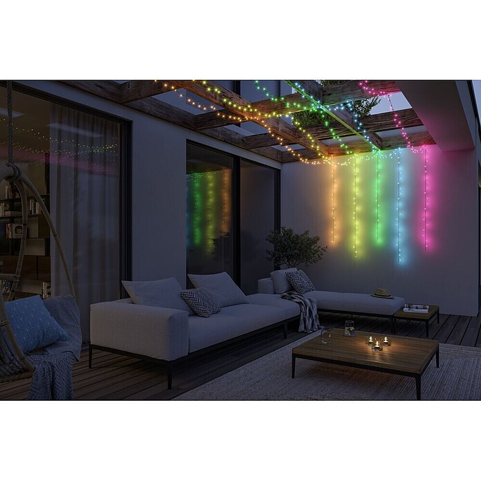 Paulmann Plug & Shine LED-Lichterkette Yuna (Außen, RGB, Länge: 12,4 m) | BAUHAUS