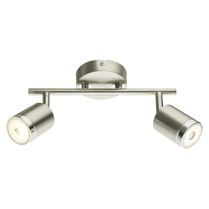 Tween Light LED-Deckenstrahler Star - 10 W, Nickel matt, Warmweiß, 2 Stk. - Deckenleuchte mit zwei Strahlern aus gebürstetem Nickel. Die Strahler sind verstellbar und bieten eine flexible Beleuchtung.