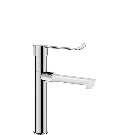 Delabie  Waschtischarmatur Delabie EHM mit Schwenkauslauf BIOCLIP H.180 L.180 + 1 Einmalauslauf