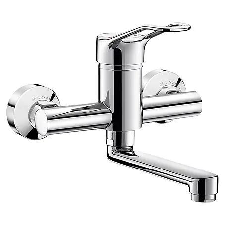 Delabie  Waschtischarmatur Delabie SPT-EHM W.-Mont. Securitouch Schwenkausl. L.150,Bügelgr.,S/C
