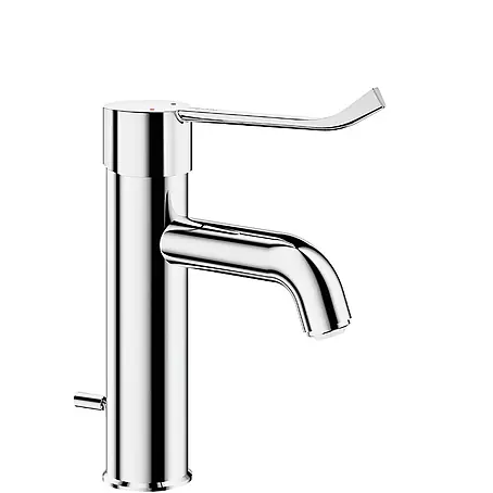 Delabie  Waschtischarmatur Delabie EHM für WT H.95 L.120, Zugstangenablaufgarnitur, Hygienehebel
