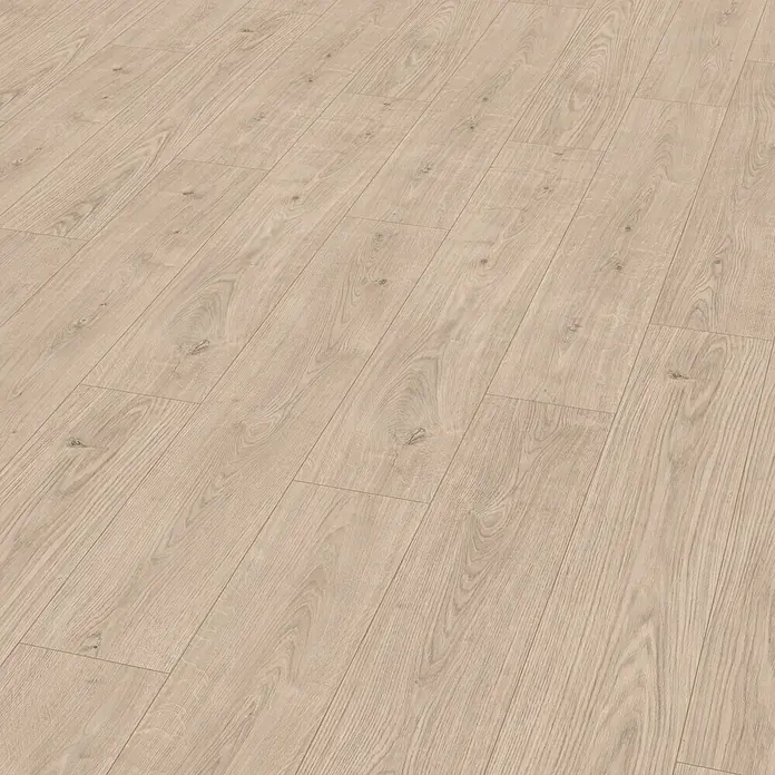 Egger Laminat NatureSense Promo - Berdal Eiche hell, Landhausdiele, 1.292 x 193 x 8 mm - Heller Laminatboden in Holzoptik mit natürlicher Maserung und sichtbaren Dielen.