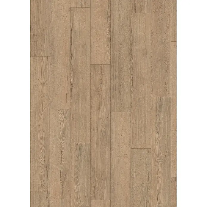 Egger Laminat NatureSense Promo - Elva Eiche natur, Landhausdiele, 1.292 x 193 x 8 mm - Hellbrauner Laminatboden mit ausgeprägter Holzmaserung.