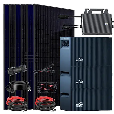 Sunniva  Balkonkraftwerk-Set 3000 / 800 Watt mit TSUN DCU2000Lite 6,03 kWh Speicher