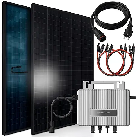 Sunniva  Balkonkraftwerk-Set 920 / 800 Watt mit ECOFLOW Wechselrichter